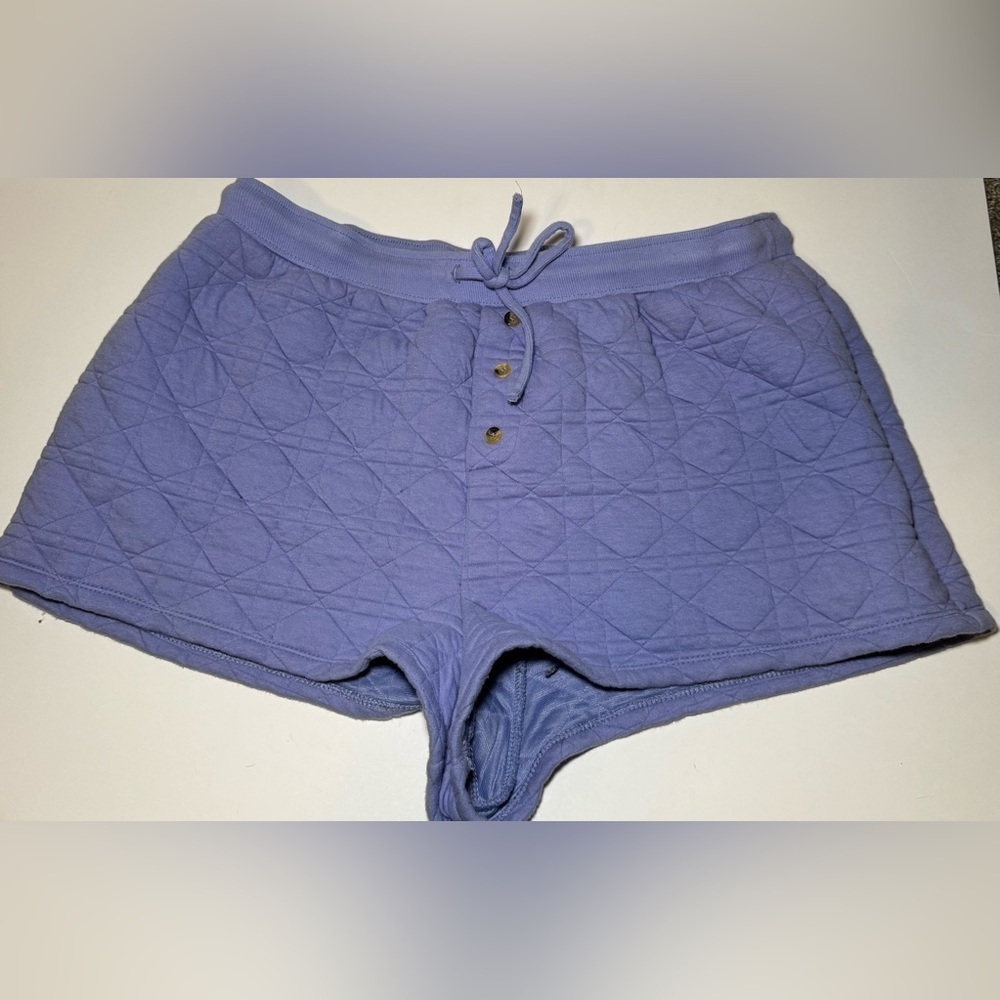 Anthropologie Quilted Lavender Lounge Shorts size large